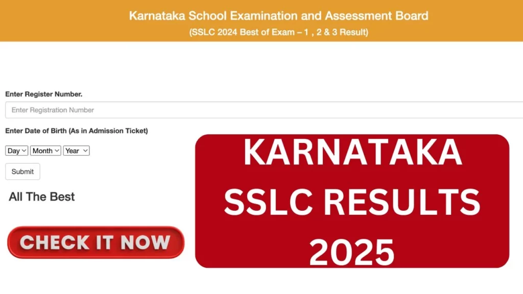 Karnataka SSLC Results 2025