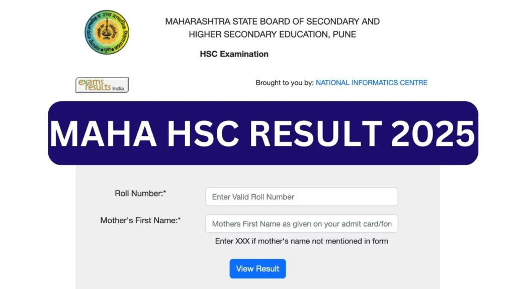 Maha HSC Results 2025 - Maharashtra Class 12th Result Date